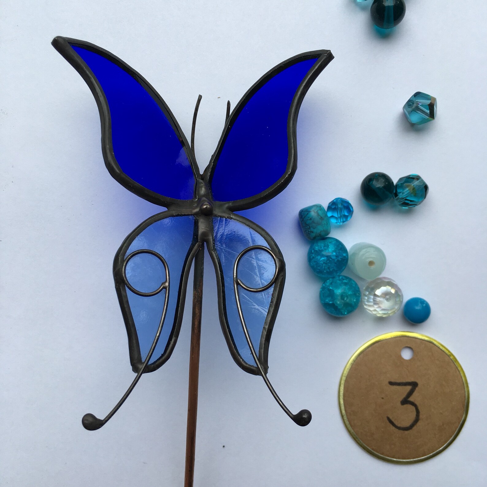 Handmade Stained Glass Butterfly Plant Stake style 3 Etsy