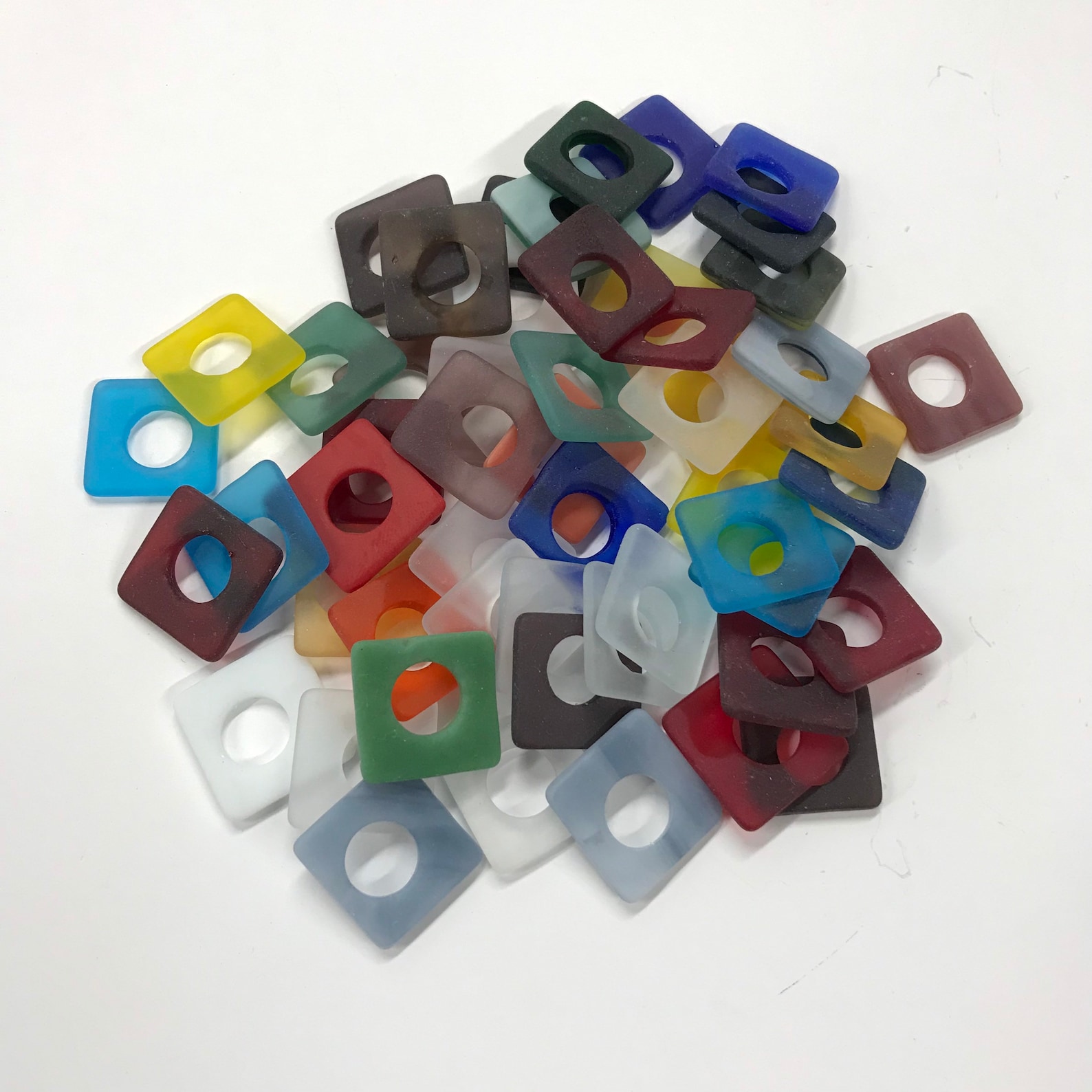 Stained Glass Precut Hole in One Sea Glass Squares Explore the Etsy