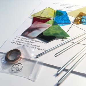 Stained Glass Abstract Suncatcher Kit image 3