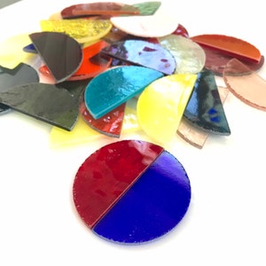 Stained Glass Precut Half Rounds are Amazing Explore the amazing Variety Color Mix Now image 1
