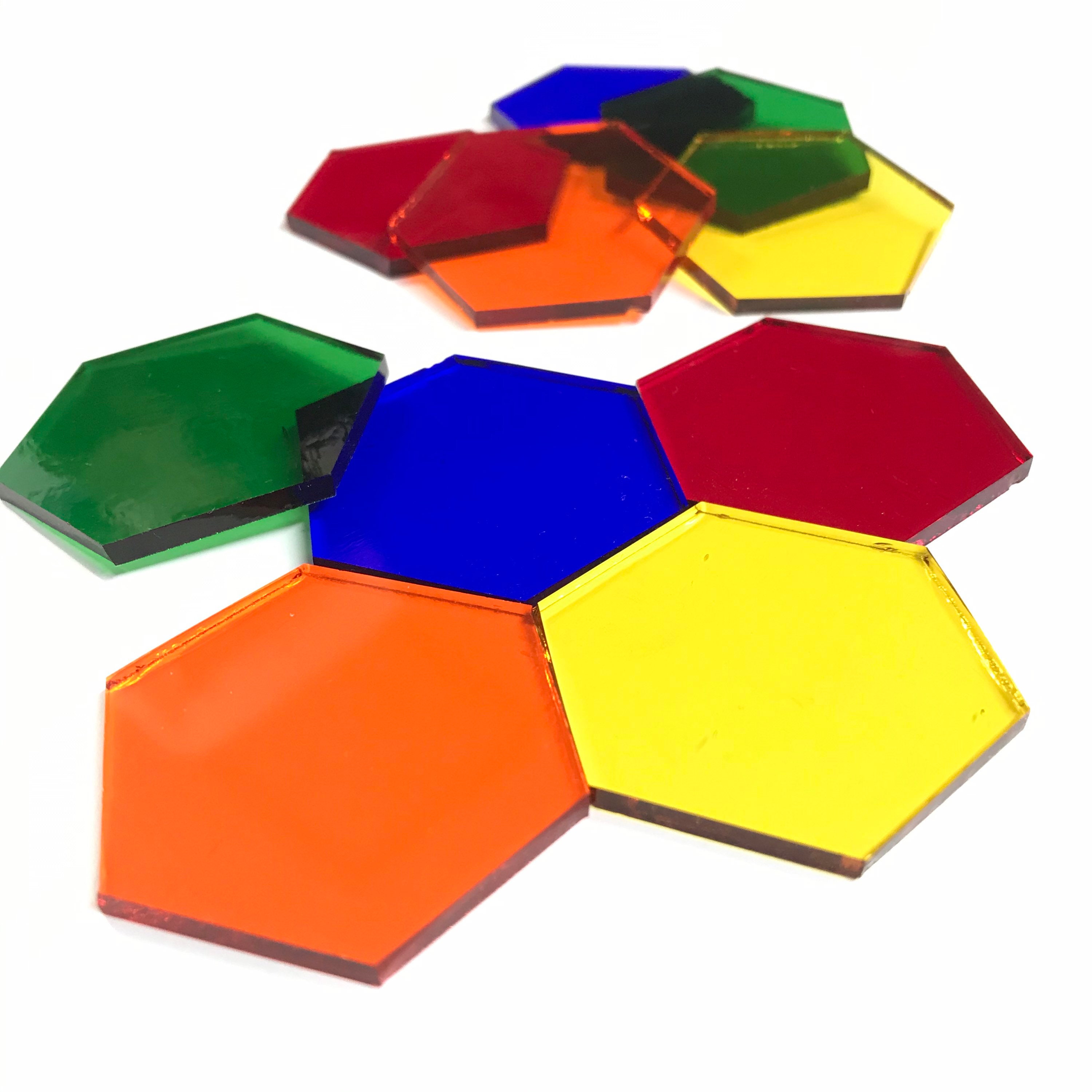 Fusible Stained Glass Precut Hexagons you'll love. Etsy