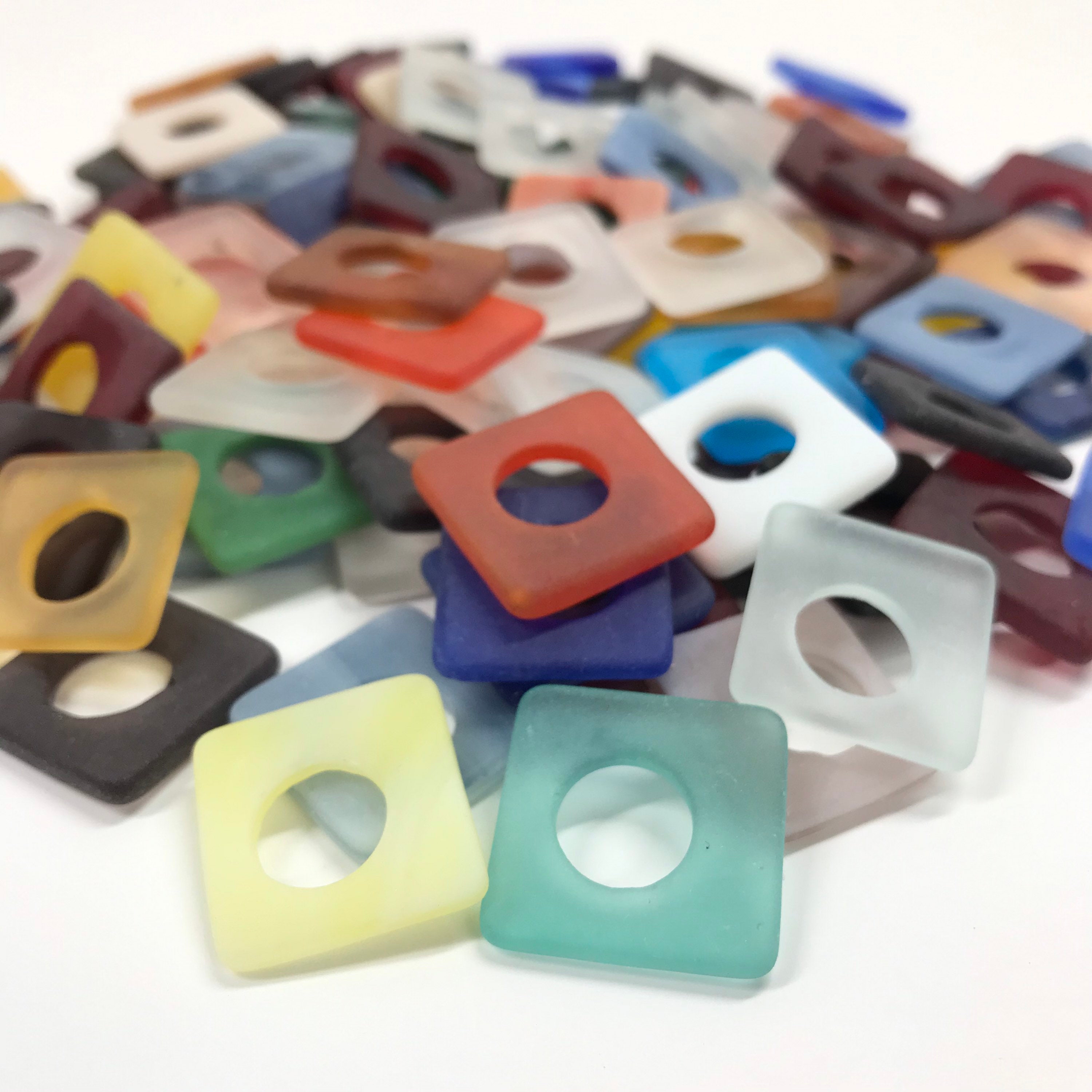 Stained Glass Precut Hole in One Sea Glass Squares Explore the Etsy