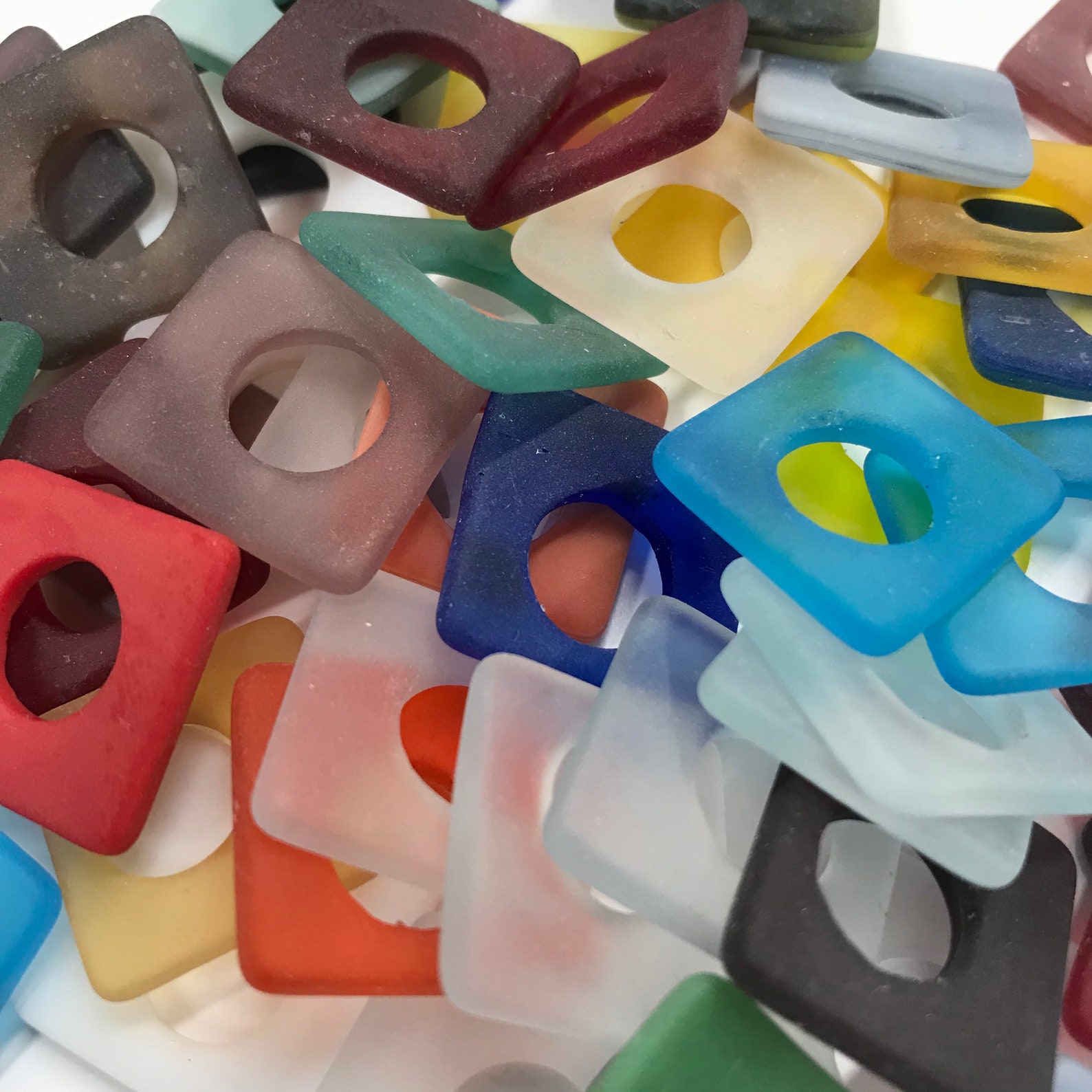 Stained Glass Precut Hole in One Sea Glass Squares Explore the Etsy