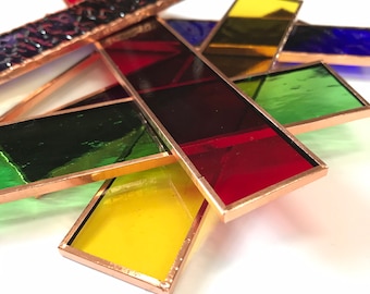 Stained Glass Prefoiled Squares or Rectangles you LOVE Explore the amazing Variety Color Mix Now!