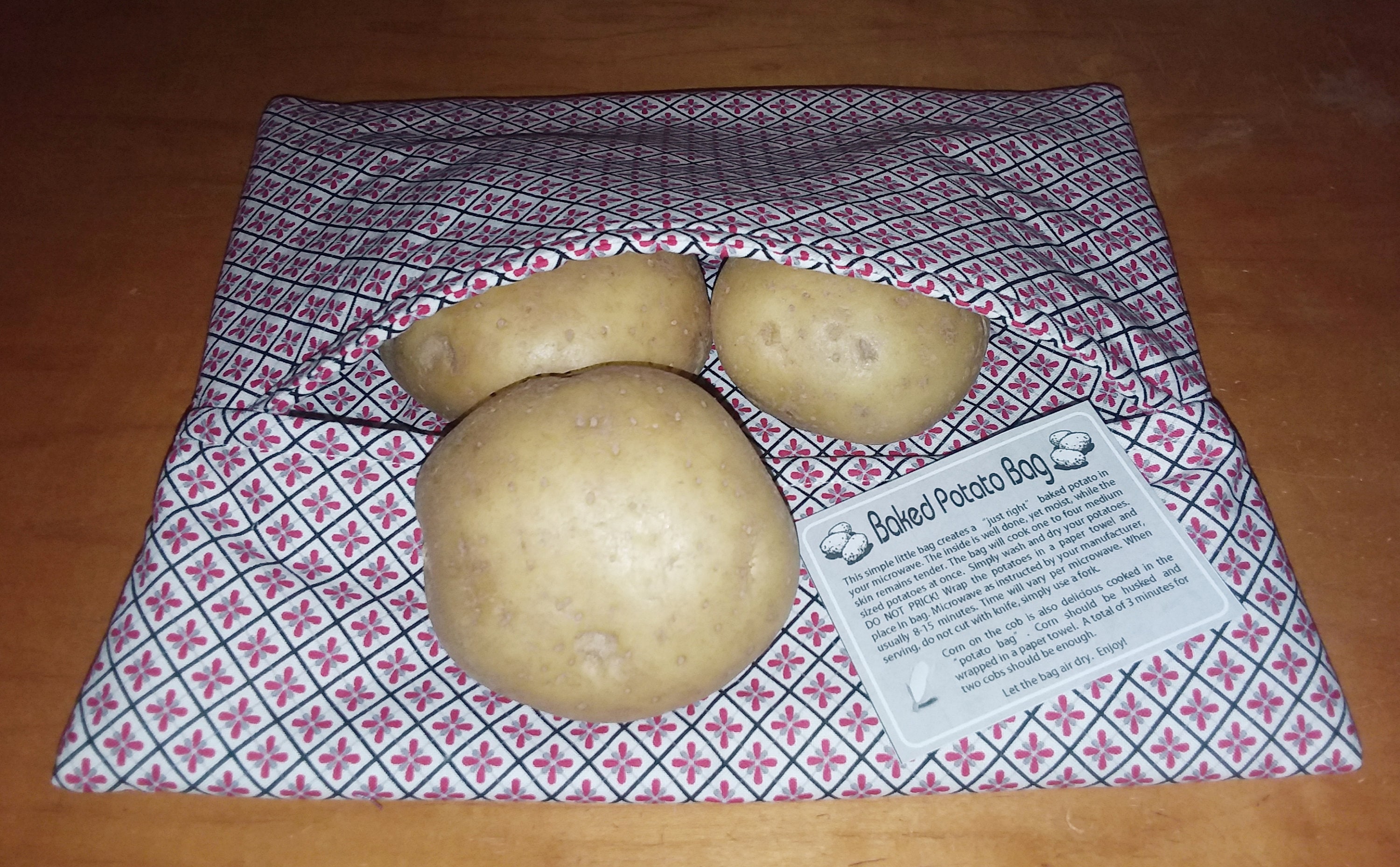 Sac de pommes de terre au microondes rouge vapeur de pommes Etsy