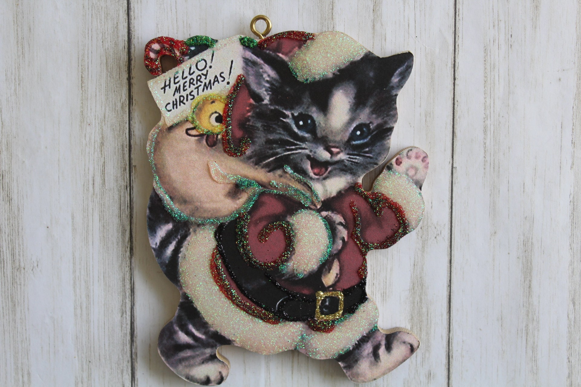 * vintage ornament ୨୧* しろ猫ちゃん クリップ japan-sanrio-original-keychain