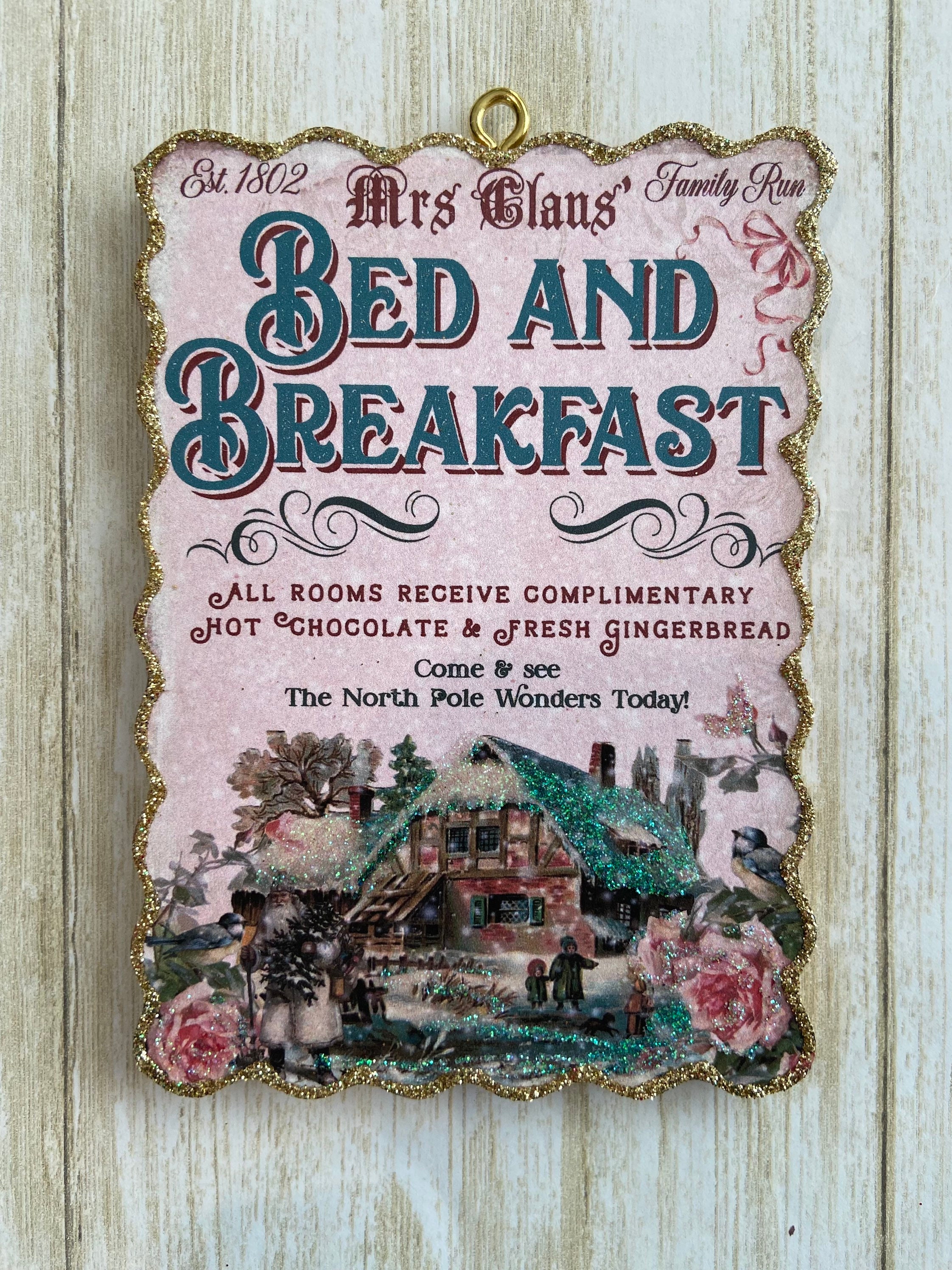 Mrs. Claus Bed and Breakfast Christmas Ornament Vintage Etsy