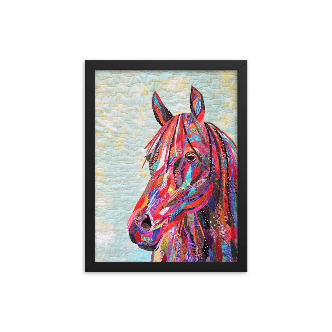 Framed Horse Print Created From Original Quilt Art by Mary Etsy