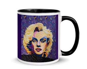 Marilyn Monroe Mug With Original Quilt Art by Mary Pascoe