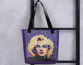 Marilyn Monroe Tote Bag With Original Quilt Art by Mary Pascoe