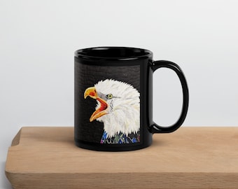 Bald Eagle Mug With Original Quilt Art by Mary Pascoe