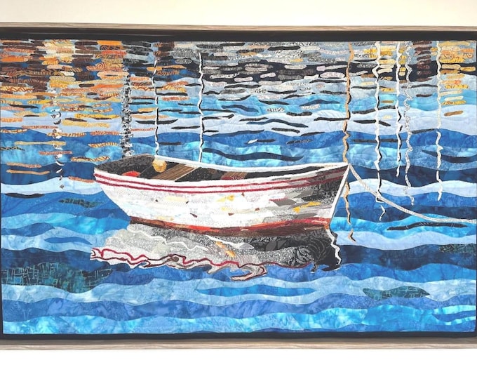 Framed Reflections Art Quilt; 38" x 24"; Original Design by Mary Pascoe