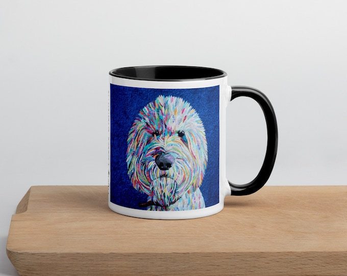 Goldendoodle Mug with Original Quilt Art by Mary Pascoe