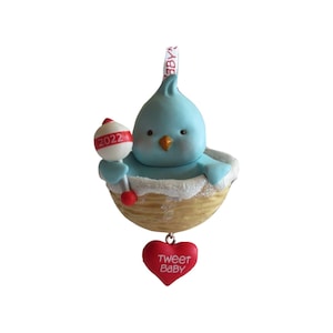 Babys erstes Weihnachten (Baby First Christmas) Hallmark Andenken Weihnachtsbaumschmuck - QGO2276 + 80er 90er Jahre One Vintage Ornament NIB