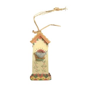 Vintage Holiday Birdhouse (Bird) VINTAGE Carlton Cards Heirloom Collection Christmas Ornament - CXOR-150Y