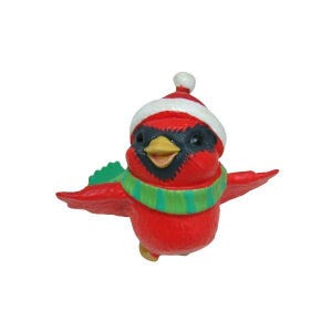 Christmas Cardinal (Christmas Cardinal) Hallmark Keepsake Christmas Tree Ornament (LPR3831) + 80s 90s One Vintage Ornament NIB New in Box