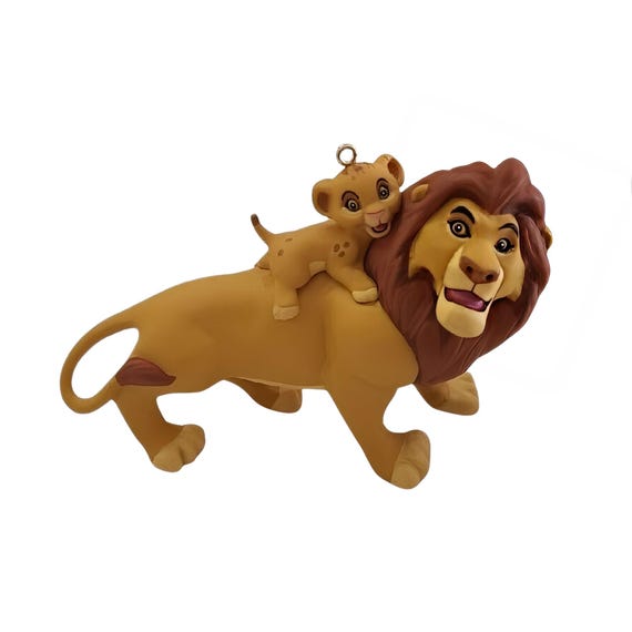 1994 Mufasa and Simba (the Lion King) Hallmark Keepsake Christmas