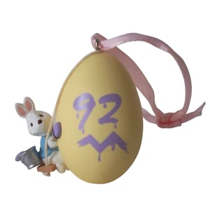 1991 Eggspert Painter (Bunny) VINTAGE Hallmark Keepsake, ornamento da collezione per Natale e Pasqua - QEO936-1
