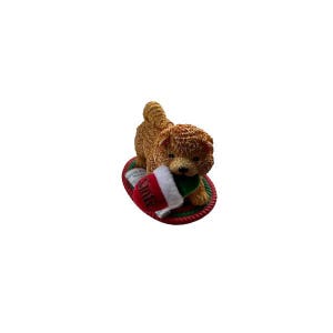 Vintage Puppy Love - Quarto da série (Puppy Love) da Carlton Cards Hallmark Keepsake Enfeite de árvore de Natal (CXOR-079L) NIB Novo na caixa
