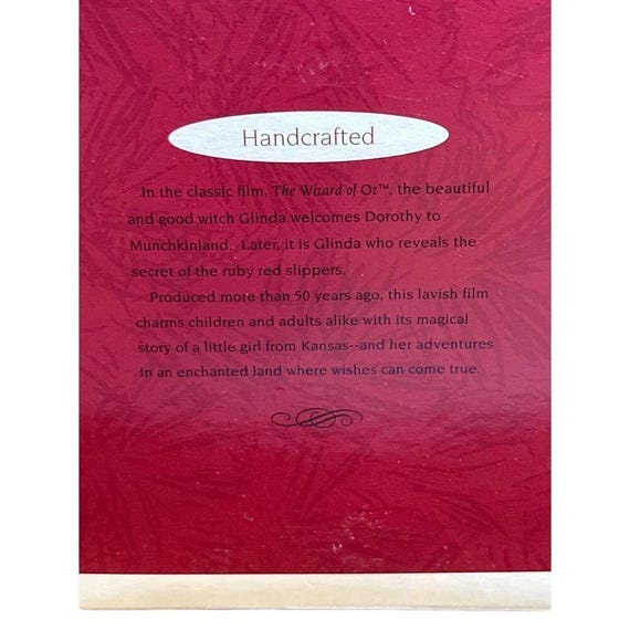 【ビンテージ】 ホールマーク社 クリスマスオーナメント オズの魔法使い 1995年 オズの魔法使い グリンダ 北の良い魔女 ホールマーク記念品