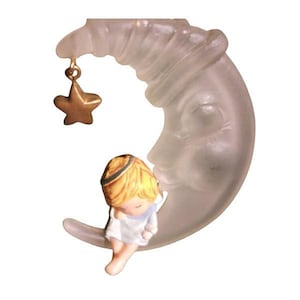 1980 Ein himmlisches Nickerchen (Engel) Hallmark Andenken Weihnachtsbaumschmuck (QX139-4) NIB Neu in Box