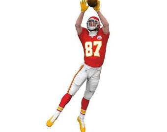 Travis Kelce (Kansas City Chiefs) Hallmark Keepsake Christmas Tree Ornament (QXI7352) + 80s 90s One Vintage Ornament NIB New in Box
