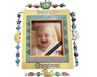 2004 Baby's First Christmas (Photo Holder) Hallmark Keepsake Christmas Tree Ornament (QXG5724) NIB New in Box