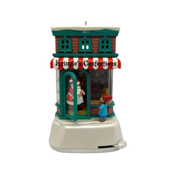 Kringle's Confections (Kringleville) Hallmark Keepsake Christmas Tree Ornament (QX8759) + 80s 90s One Vintage Ornament NIB New in Box