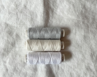 Trio di fili per cucire/ricamare in lino