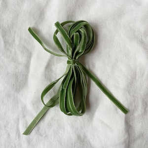 Marvellous Green Velvet Ribbon