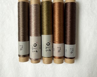 Luscious Silk Fine Texture ITO Embroidery Thread Set - 87 Yards/80m x 5