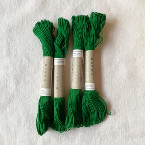 Vibrant Green Japanese Sashiko Thread - 22m