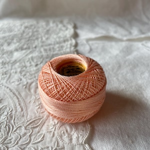 Peach Pearl Cotton Embroidery Thread - 111 yards
