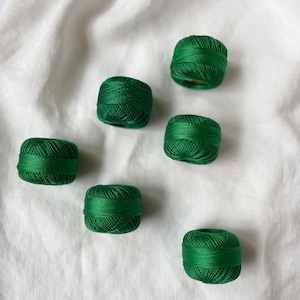 Vibrant Green Pearl Cotton Embroidery Thread - 111 yards