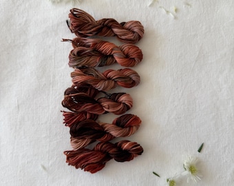Chestnut Hand Dyed Matte Embroidery Floss Set