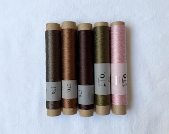 Luscious Silk Fine Texture ITO Embroidery Thread Set - 87 Yards/80m x 5