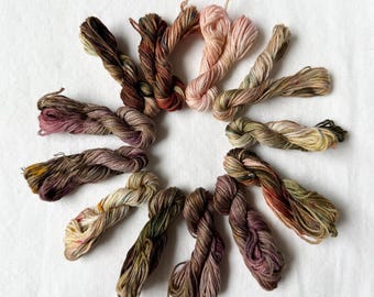 Vintage Inspired Variegated Hand Dyed Embroidery Floss - That Old Chestnut