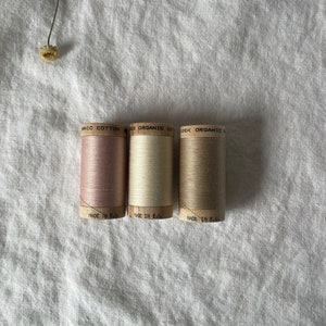 Organic Cotton Sewing/Embroidery Thread Set - Gentle Tones