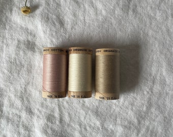 Organic Cotton Sewing/Embroidery Thread Set - Gentle Tones