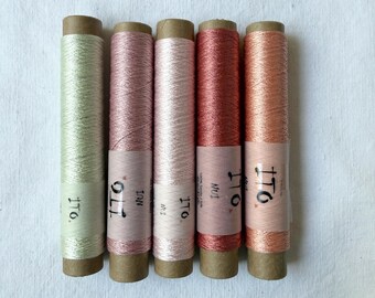 Luscious Silk Fine Texture ITO Embroidery Thread Set - 87 Yards/80m x 5