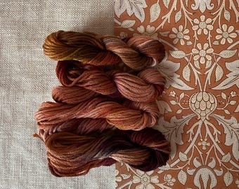 William Morris Inspired Pearwood Hand Dyed Embroidery Floss Set