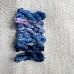 Bluebells Hand Dyed Embroidery Floss Set