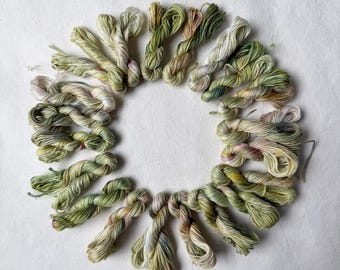 Many Peas in a Pod Hand Dyed Embroidery Floss Set