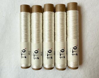 Fall in Love with Fine Texture ITO Silk Thread - White