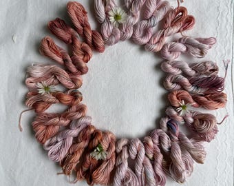 Pink Terracotta Hand Dyed Embroidery Floss Set