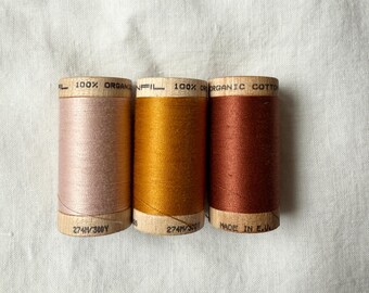 Hilo de algodón orgánico para coser y bordar - Terracota