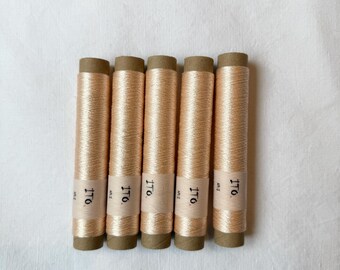 Fall in Love with Fine Texture ITO Silk Thread - Light Apricot