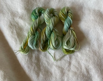 Meadow Grass Hand Dyed Embroidery Thread Set