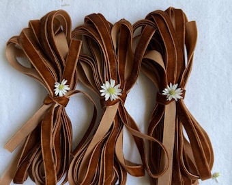 Gingerbread Velvet Ribbon Collection 3/8 inch
