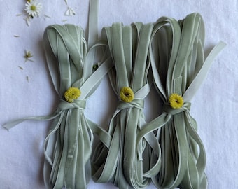 Apple Green Soft Velvet Ribbon Collection 3/8 inch